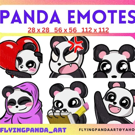 Panda Twitch Emotes Etsy