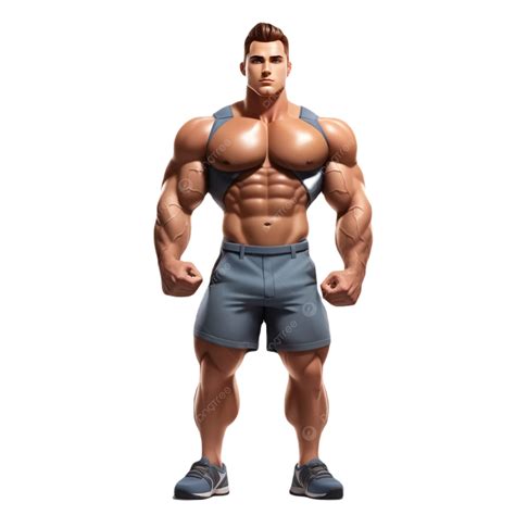 3d Render Of Male Bodybuilder Isolated 3d Render Of Male Bodybuilder