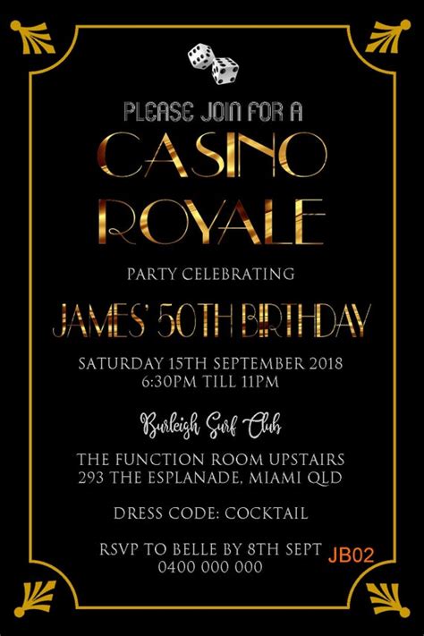 007 Themed Wedding Invitations