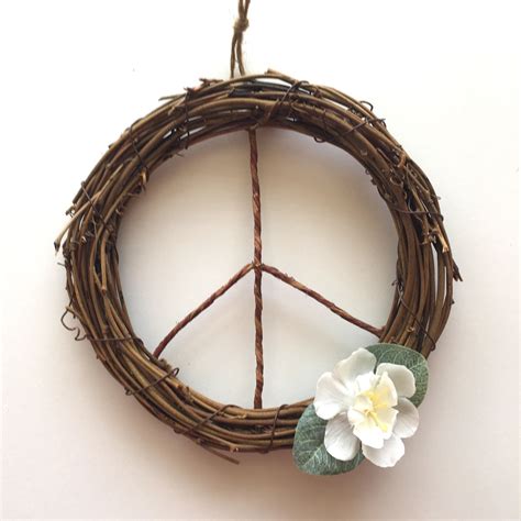 Peace Sign Wreath Peace Wreath Modern Wreath Boho Wreath Farmhouse