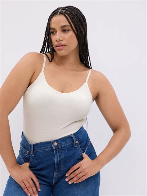 Mini Rib Cropped Tank Top With Shelf Bra Gap