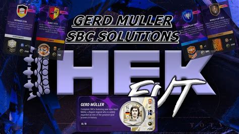 Madfut Gerd Muller Sbc Solutions Youtube