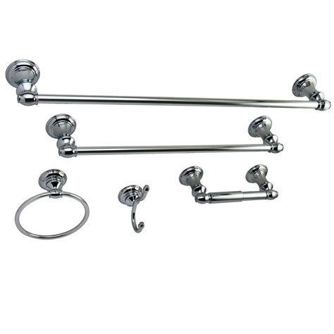 Kingston Brass 5 Piece Bathroom Accessory Set In Polished Chrome