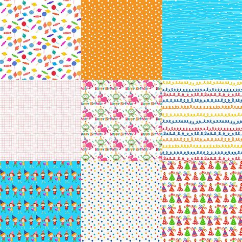 Birthday Party Papers Happy Birthday Cards Invitations Labels Cake