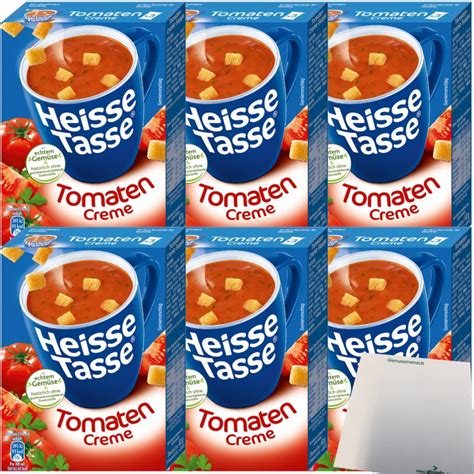 Erasco Heisse Tasse Tomaten Cremesuppe 6er Pack 18 Beutel A 21g U