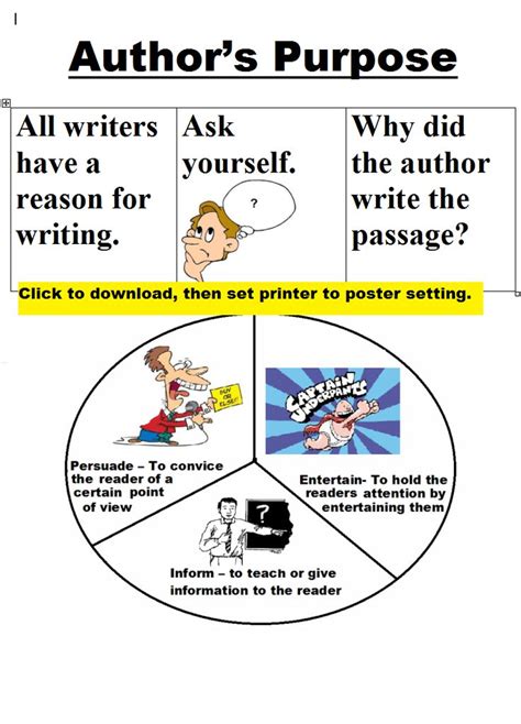 Free Authors Purpose Worksheets