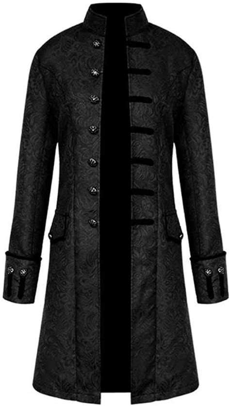 Huyuri Herren Steampunk Frack Mantel Gothic Gehrock Mittelalter Jacke