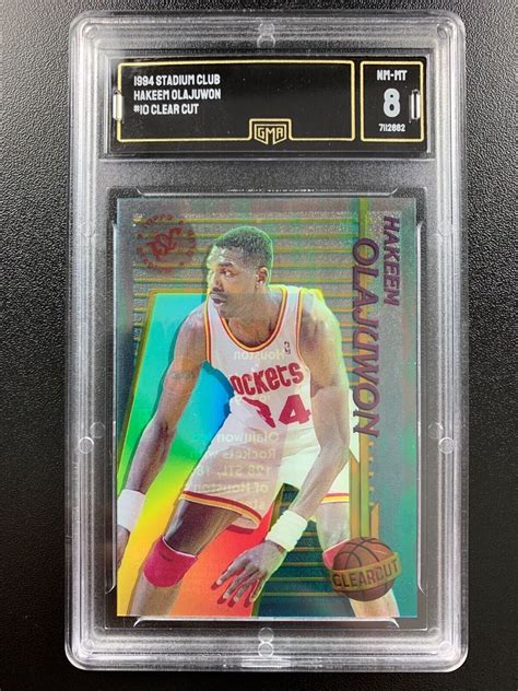 Stadium Club Clear Cut Hakeem Olajuwon Mvp Hof Houston Rockets