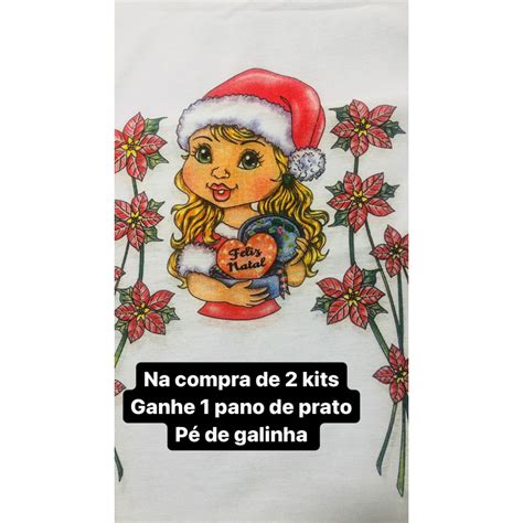 Pano De Prato Boneca Natalina Algod O X Kit Unidades