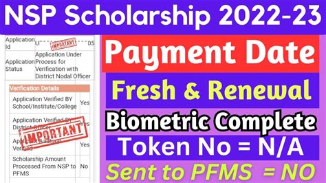 Nsp Scholarship Payment Kab Aayega 2023🤑 Nsp Biometric Authentication