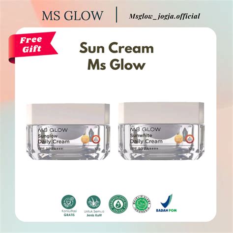 Jual Ms Glow Sunglow Sunwhite Daily Cream X Protection Anti Uva