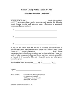 Fillable Online Clinton County Public Transit CCPT Fax Email Print