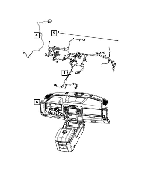 2019 2020 Ram 1500 Classic Instrument Panel Wiring 68417205ac Mopar