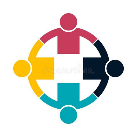 People Circle Gather Around the Earth Stock Vector - Illustration of ...