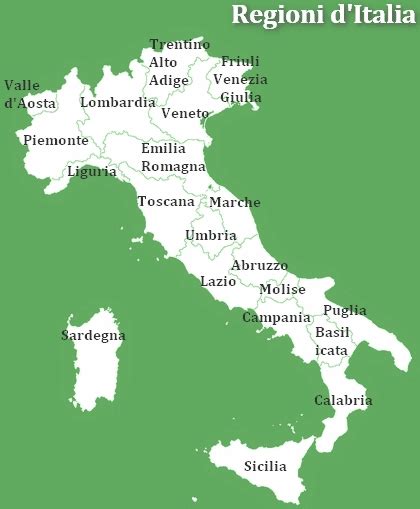 Regioni D Italia Capoluoghi E Province Elenco E Cartina Eco Del