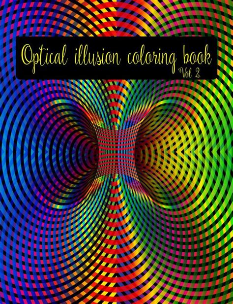 Optical Illusion Coloring Book Abstract Geometric Large Print Optical Shapes Coloring Book