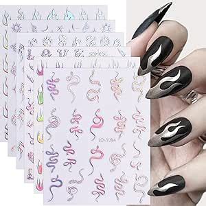 Jmeowio Sheets Aurora Nail Art Stickers Decals Self Adhesive