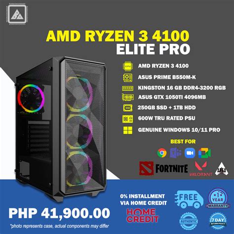 Elite Pro Amd Ryzen 3 4100 Package Bluearm Computer Store