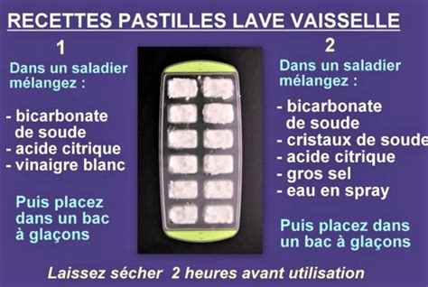 Recettes Pastilles Lave Vaisselle Faites Maison Pastille Lave