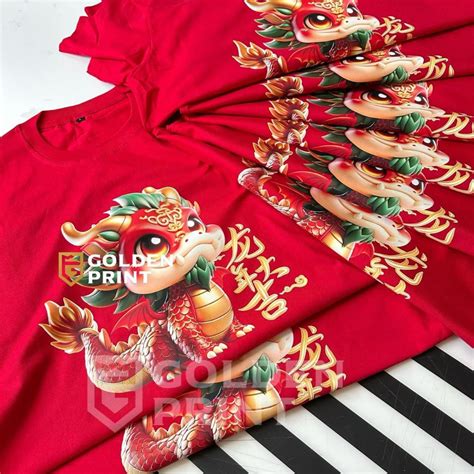 Jual Kaos Imlek Naga 2024 3D Dragon Shopee Indonesia