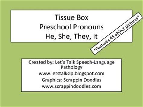 Best Images About Slp Pronoun Freebies On Pinterest Language