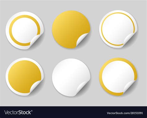 Gold circle price tags Royalty Free Vector Image