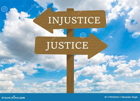 Justice And Injustice Road Sign Illustration Design Stock Illustration