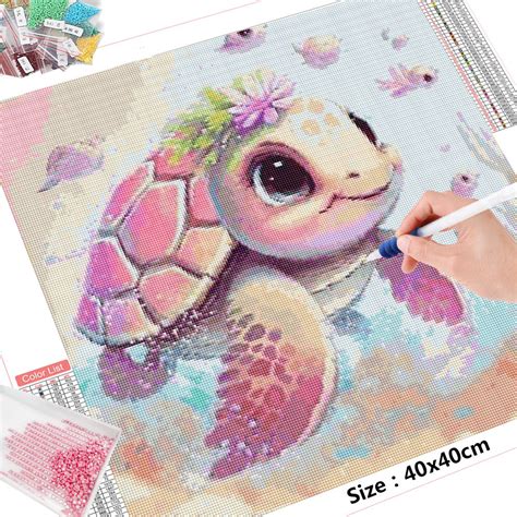 Diamond Painting Ab Tortue Des Les X Cm Lartera