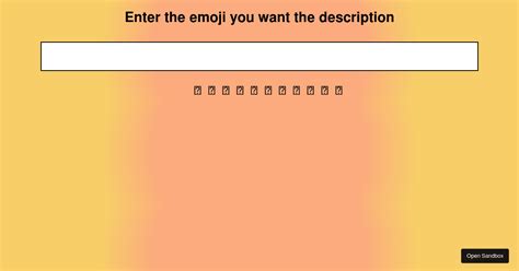 Emoji App Codesandbox