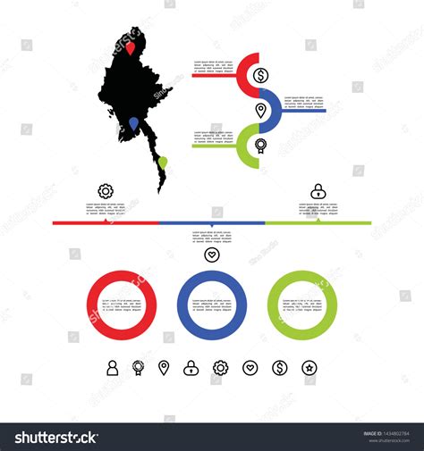 Infographic Myanmar Map Business Presentation Stock Vector Royalty