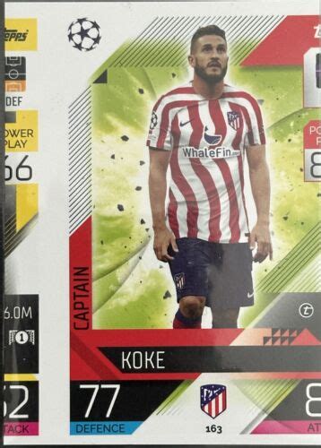 Topps Fehldruck Koke Atletico De Madrid Champions League