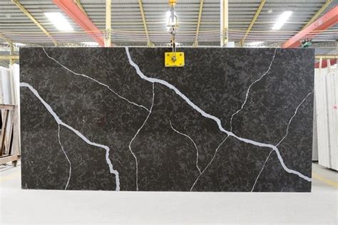 Artificial Calacatta Quartz Slabs Black Calacatta Quartz Countertop ...