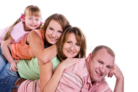 Familia Feliz Madre Padre Y Dos Hijas Foto De Archivo Imagen De