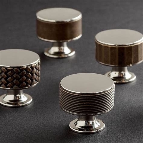 Cabinet knob - Silver bronze / chrome - Stacked wire - Model p5082 ...