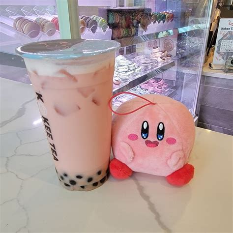 Kirby With Boba Tea Kirby Boba Tea Boba