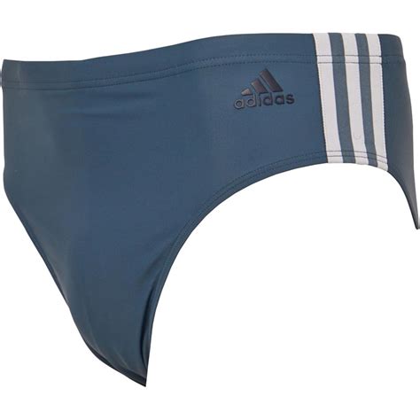 Adidas Heren 3 Stripe Zwempak Blauw