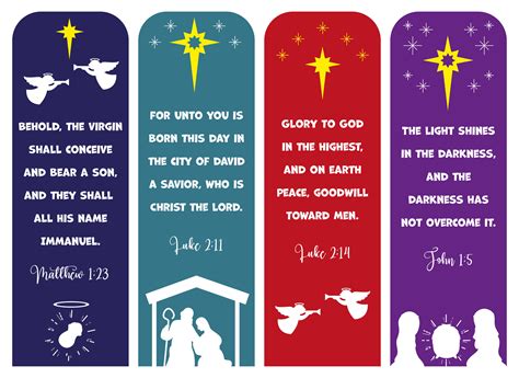 Free Printable Christian Christmas Bookmarks Fanny Printable