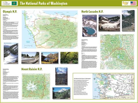 The National Parks of Washington Wall Map by GeoNova - MapSales