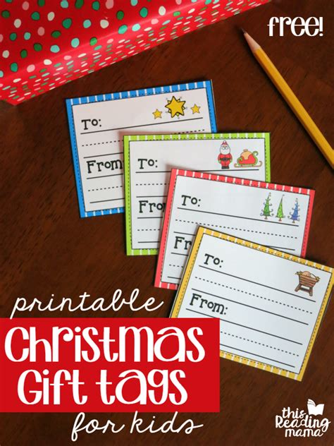 Printable Christmas Gift Tags for Kids - This Reading Mama