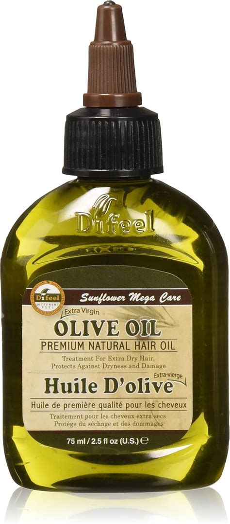 Difeel Premium Natural Hair Oil Olive Oil For Extra Dry Hair Rejuvenates Hair Leaves Hair