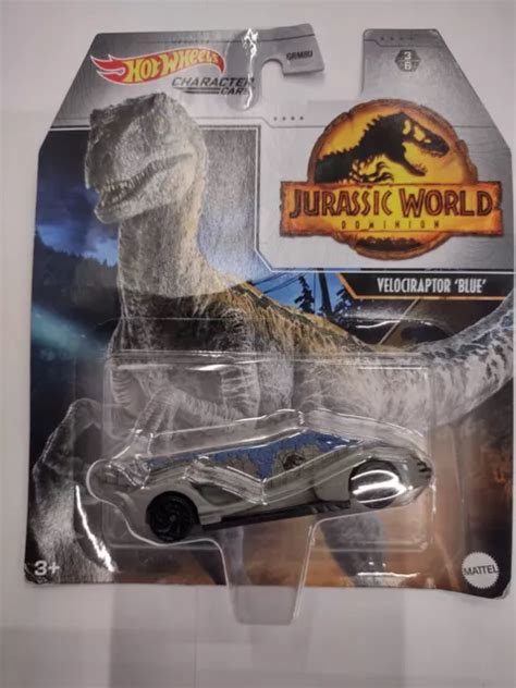 MATTEL HOT Wheels Jurassic World Dominion Character Cars VELOCIRAPTOR BLUE 9 62 PicClick UK