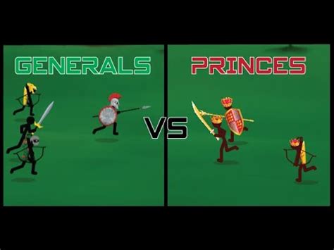 Stick War Generals Vs Princes Stick War Mod Youtube