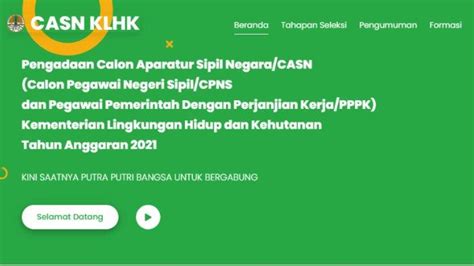 Pengumuman Hasil Skd Dan Pemilihan Lokasi Skb Cpns Klhk Tahun 2021 ~ Seleksi Casn Cpns Pppk