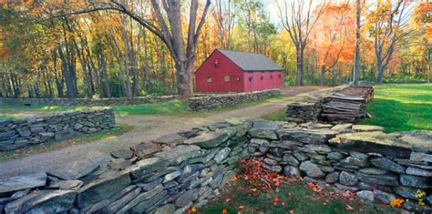 Thompson Stone Wall And Red Barn Jack Mcconnell Photography