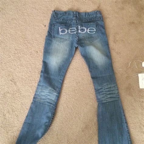 80% off bebe Denim - Bebe crystal embellished jeans from Kimbella's ...