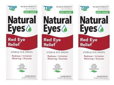 3 Pack Trp Red Eye Relief Sterile Eye Drops 10mg Exp 07 2024 Ebay