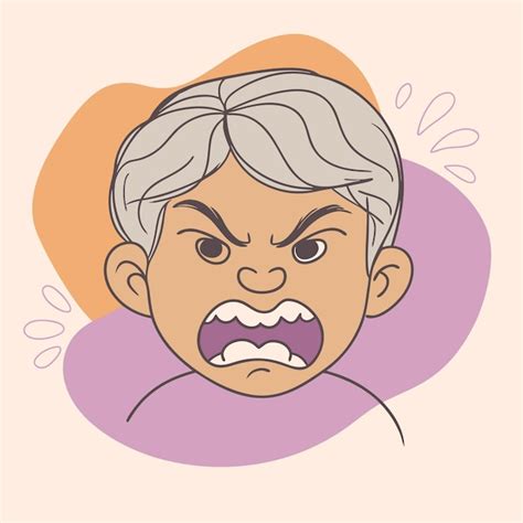 An Illustration Of An Angry Woman With An Angry Expression Premium Ai