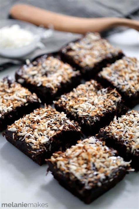 Dark Chocolate Coconut Brownies Melanie Makes