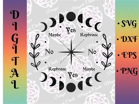 Moonphase Pendulum Board Svg Cut Files Cricut Silhouette Cameo Ouija