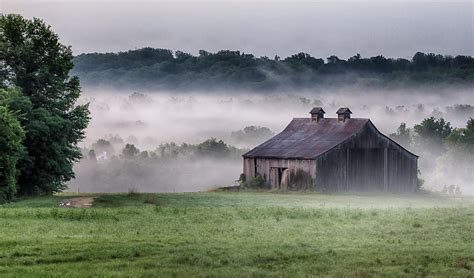 Barn On A Foggy Morning Photograph By Leah Palmer Fine Art America